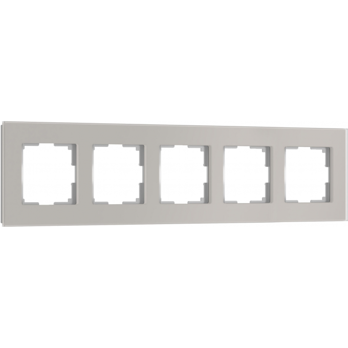 Рамка на 5 постов WERKEL SENSO W0053117 дымчатый, стекло soft-touch a069971 Рамка на 5 постов WERKEL SENSO W0053117 дымчатый, стекло soft-touch a069971