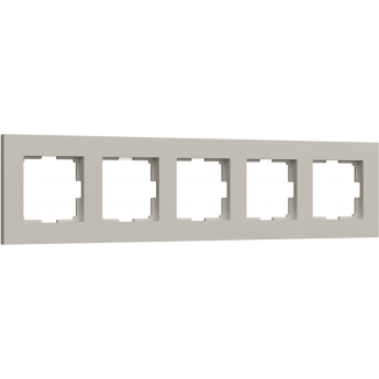 Рамка на 5 постов WERKEL SLAB W0052917 дымчатый софт