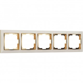Рамка на 5 постов WERKEL SNABB WL03-Frame-05-ivory-GD слоновая кость/золото Рамка на 5 постов WERKEL SNABB WL03-Frame-05-ivory-GD слоновая кость/золото
