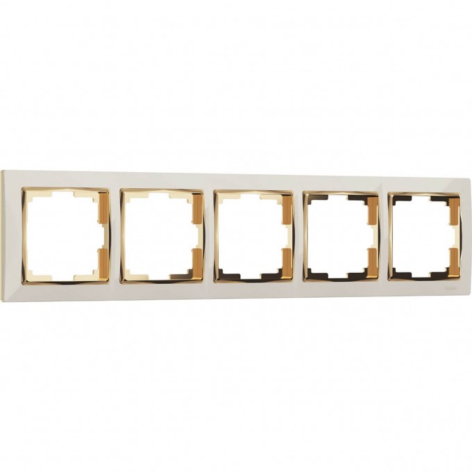 Рамка на 5 постов WERKEL SNABB WL03-Frame-05-ivory-GD слоновая кость/золото a035251 Рамка на 5 постов WERKEL SNABB WL03-Frame-05-ivory-GD слоновая кость/золото a035251
