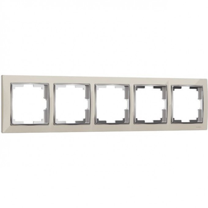 Рамка на 5 постов WERKEL SNABB WL03-Frame-05-ivory слоновая кость/хром a030803 Рамка на 5 постов WERKEL SNABB WL03-Frame-05-ivory слоновая кость/хром a030803