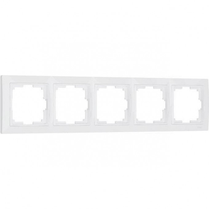 Рамка на 5 постов WERKEL SNABB WL03-Frame-05-white белый/хром a030802 Рамка на 5 постов WERKEL SNABB WL03-Frame-05-white белый/хром a030802
