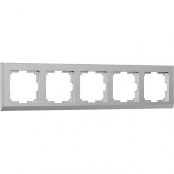Рамка на 5 постов WERKEL STARK WL04-Frame-05 серебряный Рамка на 5 постов WERKEL STARK WL04-Frame-05 серебряный