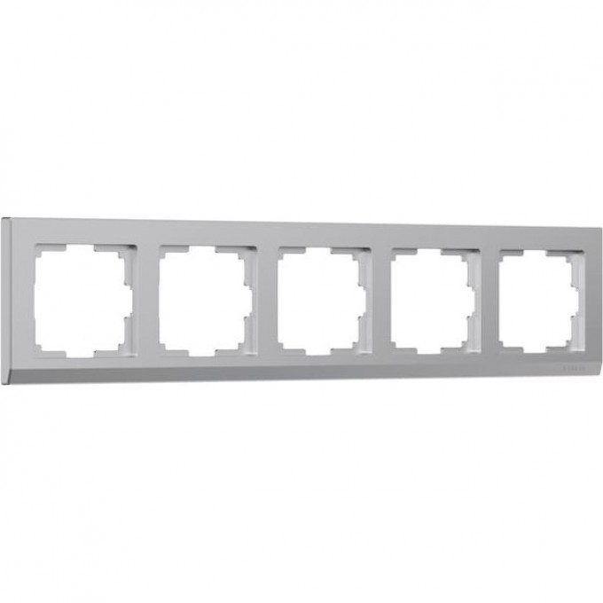 Рамка на 5 постов WERKEL STARK WL04-Frame-05 серебряный a031806 Рамка на 5 постов WERKEL STARK WL04-Frame-05 серебряный a031806