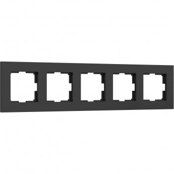 Рамка WERKEL SLAB W0052908 на 5 постов (черный софт)
