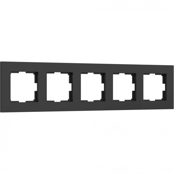 Рамка WERKEL SLAB W0052908 на 5 постов (черный софт) a067785 Рамка WERKEL SLAB W0052908 на 5 постов (черный софт) a067785