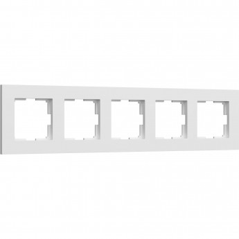 Рамка WERKEL SLAB W0052961 на 5 постов (белый софт)