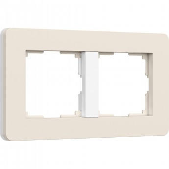 Рамка WERKEL SPLIT W0023066 на 2 поста (айвори/белый, soft-touch)