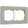 Рамка WERKEL SPLIT W0023067 на 2 поста (дымчатый/белый, soft-touch) a067260