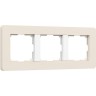 Рамка WERKEL SPLIT W0033066 на 3 поста (айвори/белый, soft-touch) a067256