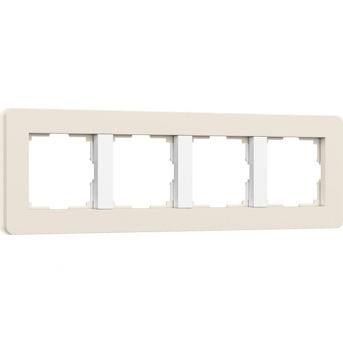Рамка WERKEL SPLIT W0043066 на 4 поста (айвори/белый, soft-touch) a067257 Рамка WERKEL SPLIT W0043066 на 4 поста (айвори/белый, soft-touch) a067257