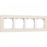 Рамка WERKEL SPLIT W0043066 на 4 поста (айвори/белый, soft-touch) a067257