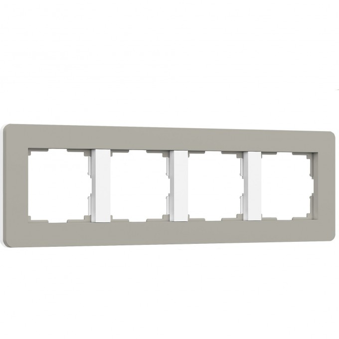 Рамка WERKEL SPLIT W0043067 на 4 поста (дымчатый/белый, soft-touch) a067264 Рамка WERKEL SPLIT W0043067 на 4 поста (дымчатый/белый, soft-touch) a067264
