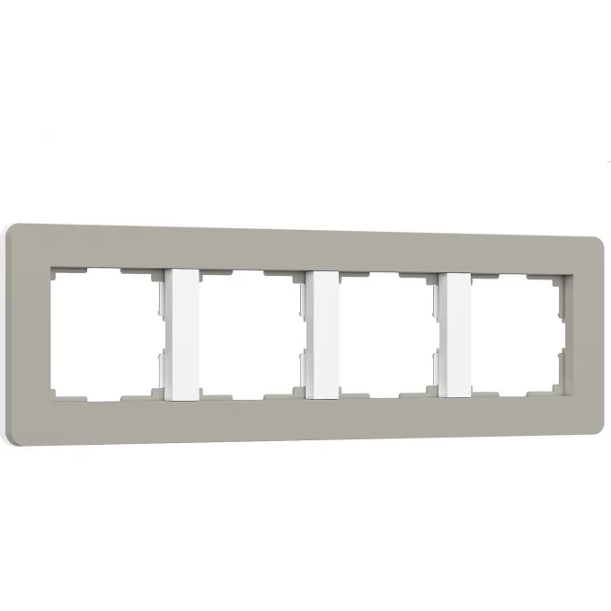 Рамка WERKEL SPLIT W0043067 на 4 поста (дымчатый/белый, soft-touch) a067264 Рамка WERKEL SPLIT W0043067 на 4 поста (дымчатый/белый, soft-touch) a067264