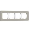 Рамка WERKEL SPLIT W0043067 на 4 поста (дымчатый/белый, soft-touch) a067264