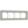 Рамка WERKEL SPLIT W0043067 на 4 поста (дымчатый/белый, soft-touch) a067264