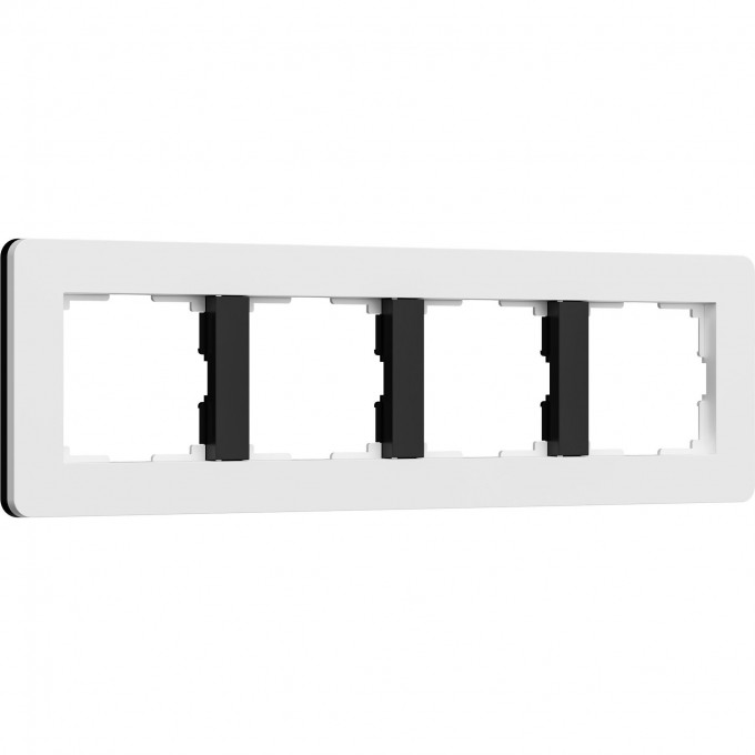 Рамка WERKEL SPLIT W0043068 на 4 поста (белый/черный, soft-touch) a067991 Рамка WERKEL SPLIT W0043068 на 4 поста (белый/черный, soft-touch) a067991
