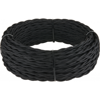 Ретро кабель витой WERKEL W6453508 3х1,5 черный (50 м) Ретро кабель витой WERKEL W6453508 3х1,5 черный (50 м)