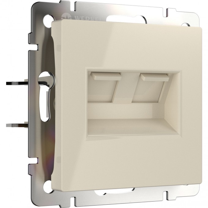 Розетка двойная Ethernet RJ-45 WERKEL W1181103 слоновая кость a051489 Розетка двойная Ethernet RJ-45 WERKEL W1181103 слоновая кость a051489