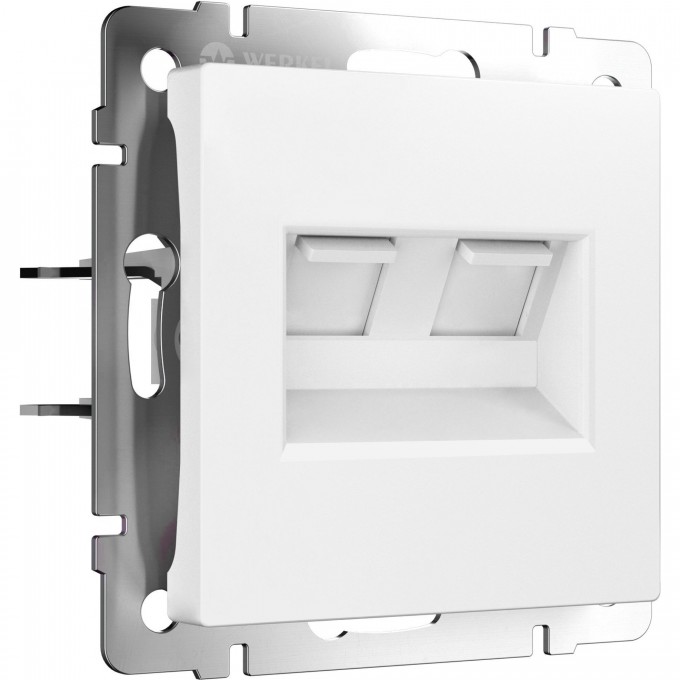 Розетка двойная Ethernet RJ-45 WERKEL W1181161 белый матовый a062408 Розетка двойная Ethernet RJ-45 WERKEL W1181161 белый матовый a062408