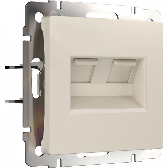 Розетка двойная Ethernet RJ-45 WERKEL W1181162 айвори матовый a062429 Розетка двойная Ethernet RJ-45 WERKEL W1181162 айвори матовый a062429