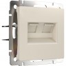 Розетка двойная Ethernet RJ-45 WERKEL W1181162 айвори матовый a062429