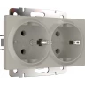 Розетка двойная с заземлением WERKEL W1272004 дымчатый a069774