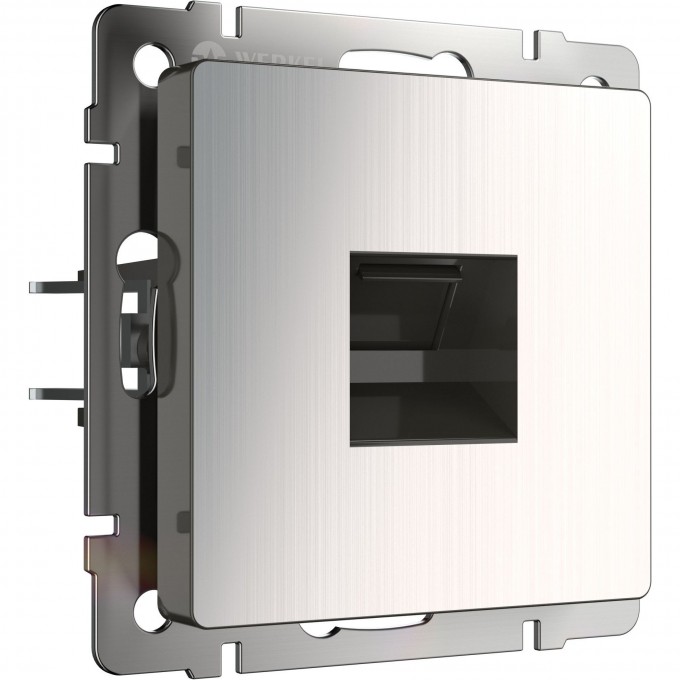 Розетка Ethernet RJ-45 WERKEL W1181002 глянцевый никель a051079 Розетка Ethernet RJ-45 WERKEL W1181002 глянцевый никель a051079