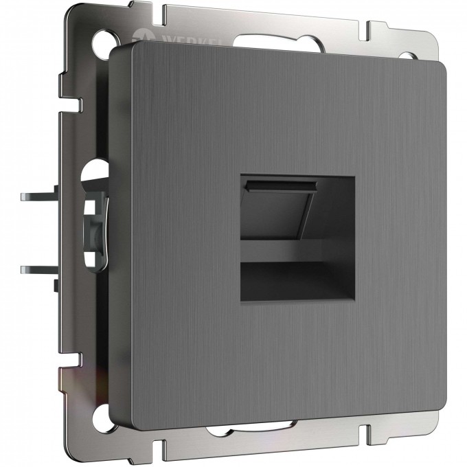 Розетка Ethernet RJ-45 WERKEL W1181004 графит рифленый a050748 Розетка Ethernet RJ-45 WERKEL W1181004 графит рифленый a050748