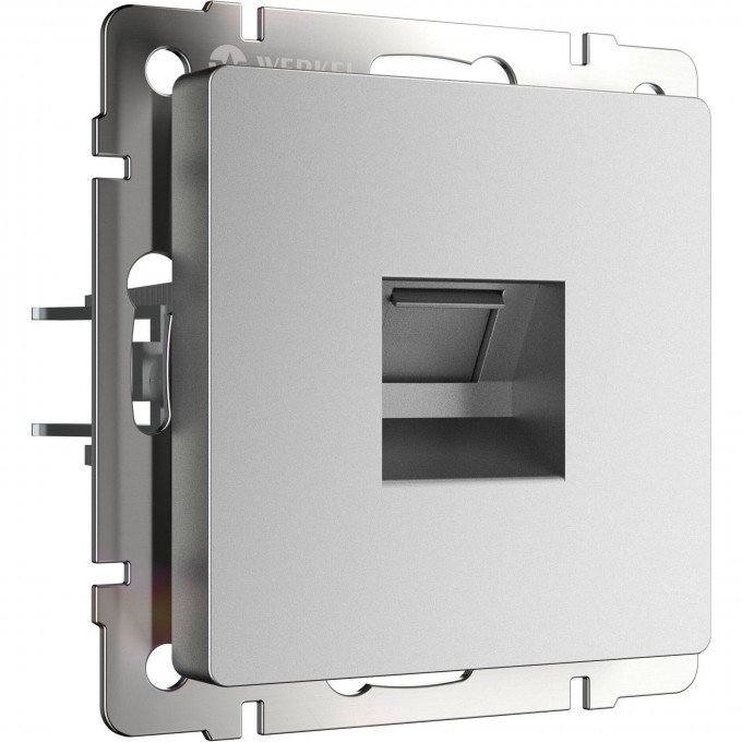 Розетка Ethernet RJ-45 WERKEL W1181065 серебряный матовый a063620 Розетка Ethernet RJ-45 WERKEL W1181065 серебряный матовый a063620