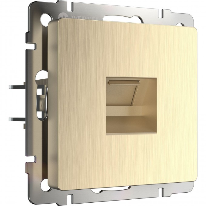 Розетка Ethernet RJ-45 WERKEL WL10-RJ-45 шампань рифленый a035627 Розетка Ethernet RJ-45 WERKEL WL10-RJ-45 шампань рифленый a035627