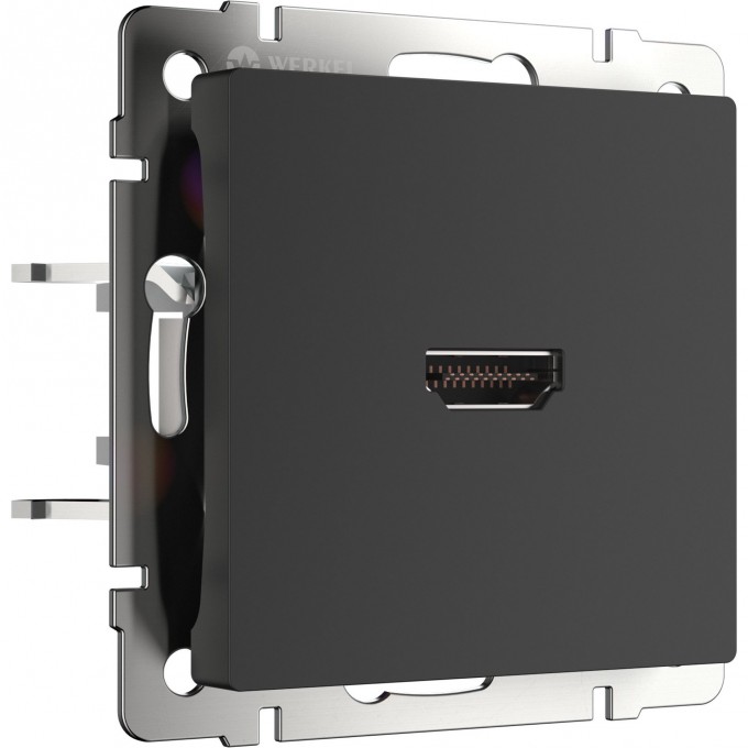 Розетка HDMI WERKEL W1186008 черный матовый a051601 Розетка HDMI WERKEL W1186008 черный матовый a051601