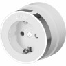 Розетка с заземлением WERKEL VINTAGE W5871050 белый матовый/хром