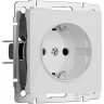 Розетка с заземлением WERKEL W1171041 (белый акрил)