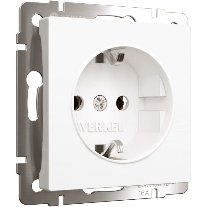 Розетка с заземлением WERKEL W1171061 белый матовый a059265 Розетка с заземлением WERKEL W1171061 белый матовый a059265