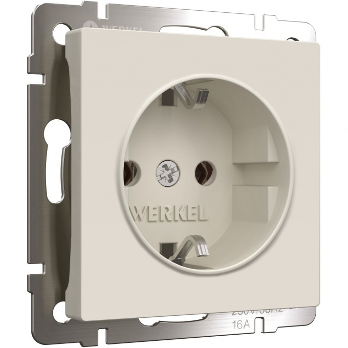 Розетка с заземлением WERKEL W1171062 айвори матовый a059274 Розетка с заземлением WERKEL W1171062 айвори матовый a059274