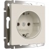 Розетка с заземлением WERKEL W1171062 айвори матовый