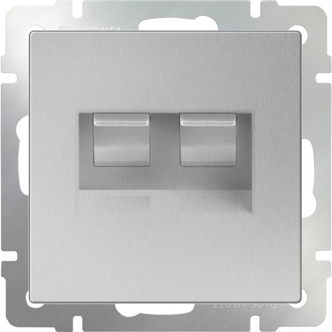 Розетка телефонная RJ-11 и Еthernet RJ-45 WERKEL WL06-RJ11+RJ45 серебряный a029835 Розетка телефонная RJ-11 и Еthernet RJ-45 WERKEL WL06-RJ11+RJ45 серебряный a029835