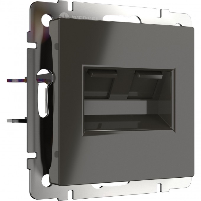 Розетка телефонная WERKEL WL07-RJ11+RJ45 RJ-11 и Еthernet RJ-45 серо-коричневый a029856 Розетка телефонная WERKEL WL07-RJ11+RJ45 RJ-11 и Еthernet RJ-45 серо-коричневый a029856