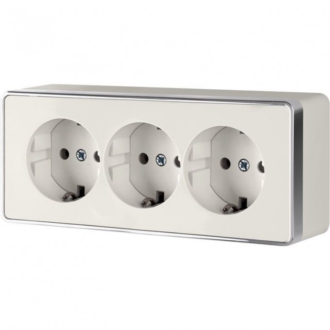 Розетка тройная WERKEL GALLANT W5073103 с заземлением и шторками, слоновая кость a051554 Розетка тройная WERKEL GALLANT W5073103 с заземлением и шторками, слоновая кость a051554