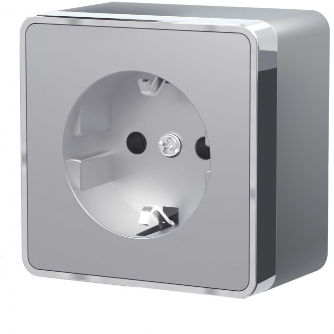 Розетка WERKEL GALLANT W5071106 с заземлением и шторками серебряный a052774 Розетка WERKEL GALLANT W5071106 с заземлением и шторками серебряный a052774