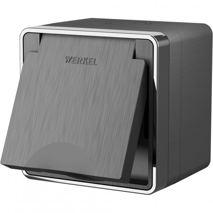 Розетка WERKEL GALLANT W5071204 влагозащищенная, с заземлением/с крышками/шторками, графит рифленый a051334 Розетка WERKEL GALLANT W5071204 влагозащищенная, с заземлением/с крышками/шторками, графит рифленый a051334