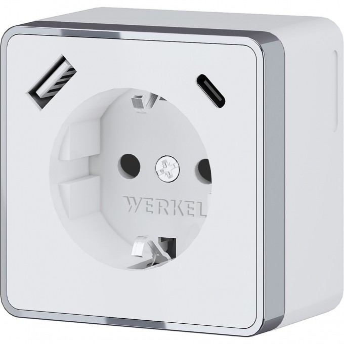 Розетка WERKEL GALLANT W5071701 с заземлением, шторками и USB тип A+C (белый) a057698 Розетка WERKEL GALLANT W5071701 с заземлением, шторками и USB тип A+C (белый) a057698