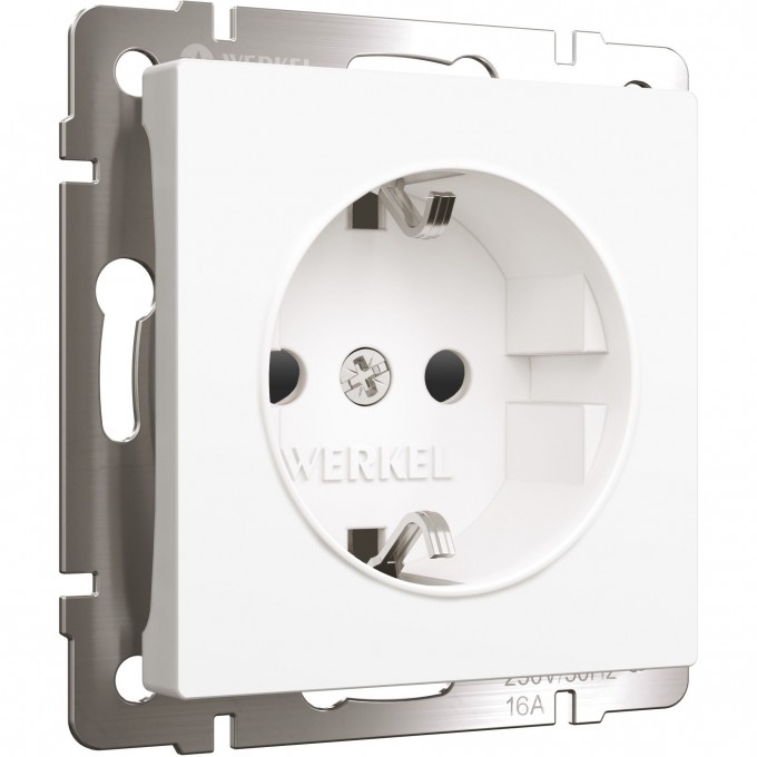 Розетка WERKEL W1171161 с заземлением и шторками, белый матовый a059266 Розетка WERKEL W1171161 с заземлением и шторками, белый матовый a059266