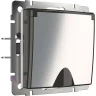 Розетка WERKEL W1171202 влагозащищенная, с заземлением/с крышками/шторками, глянцевый никель