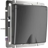 Розетка WERKEL W1171204 влагозащищенная с заземлением с защитной крышкой и шторками N (графит рифленый) a069599