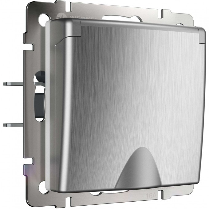 Розетка WERKEL W1171209 влагозащищенная, с заземлением/с крышками/шторками, серебряный рифленый a051366 Розетка WERKEL W1171209 влагозащищенная, с заземлением/с крышками/шторками, серебряный рифленый a051366