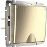 Розетка WERKEL W1171210 влагозащищенная с заземлением с защитной крышкой и шторками N (шампань рифленый) a069604