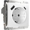 Розетка WERKEL W1171701 с заземлением, шторками и USB тип A+C, белый