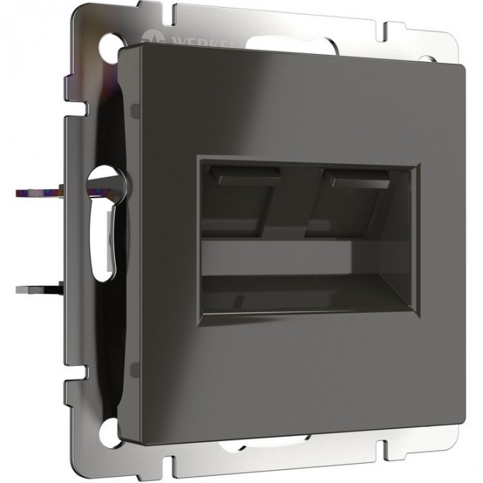 Розетка WERKEL W1182107 телефонная RJ-11 и еthernet RJ-45 серо-коричневый a050843 Розетка WERKEL W1182107 телефонная RJ-11 и еthernet RJ-45 серо-коричневый a050843